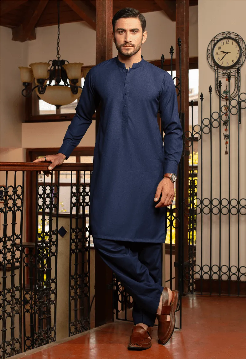 Navy blue shalwar kameez - D112317SK