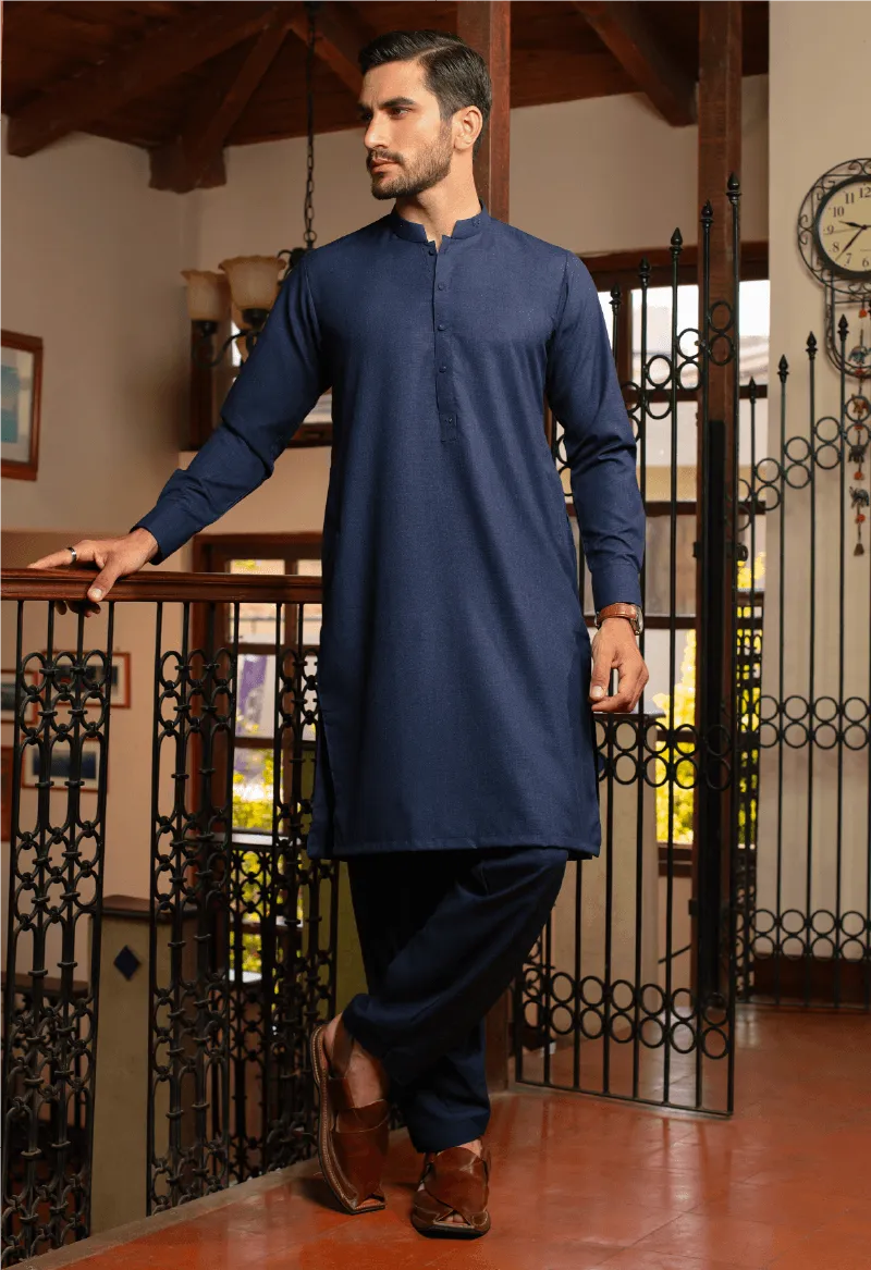 Navy blue shalwar kameez - D112317SK