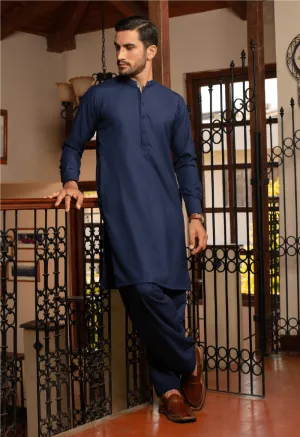 Navy blue shalwar kameez - D112317SK