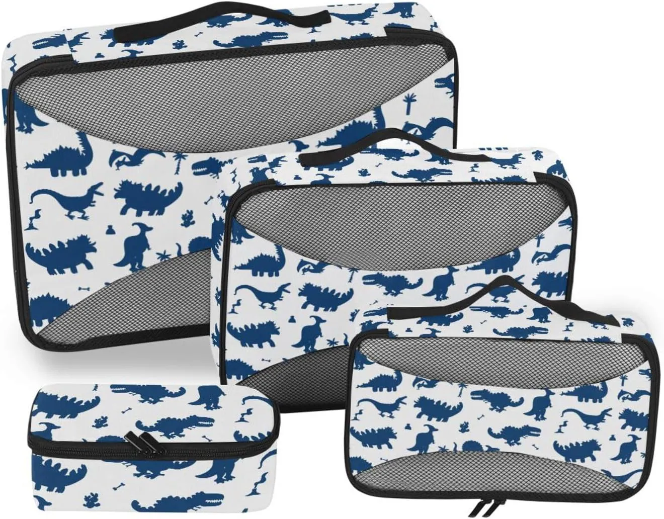 Packing Cube 4 Set Luggage Organizers for Suitcase Suitcase Packing Cubes for Travel Paxking Cubes Cute Cartoon Dinosaurs