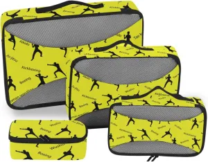 Packing Cubes for Suitcases 4 Set Suitcase Organizer Packing Cubes Travel Packing Cubed Kong Fu