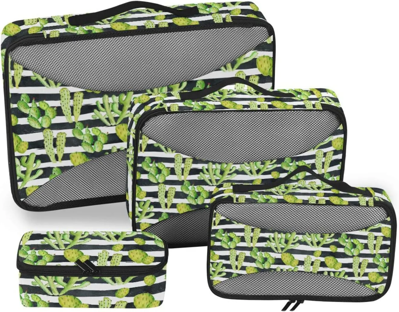 Packing Cubes for Travel 4 Set Luggage Organizer Bags Luggage Packing Organizers Packimg Cubes Watercolor Cactus