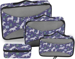 Packing Cubes for Travel 4 Set Luggage Packing Cubes Travel Bag Organizer for Luggage Packing Cube Cute Dalmatian Dogs