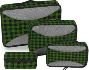 Packing Cubes for Travel Set of 4 Luggage Bags Organizers Packing Organizers for Luggage Packing Cube Buffalo Lumberjack Tartan Plaid