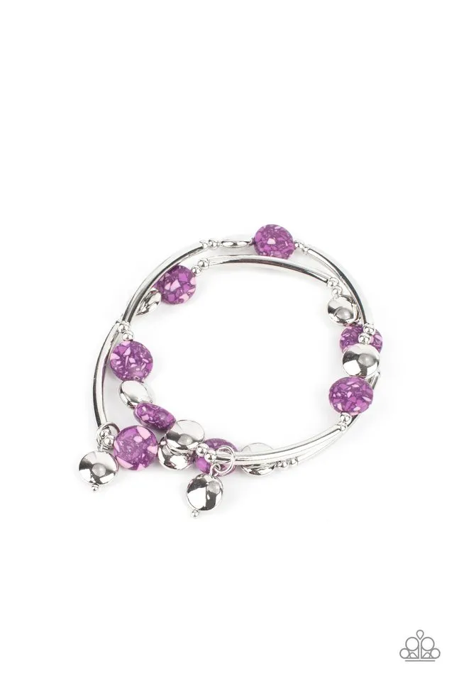 Paparazzi Bracelet ~ Terrazzo Territory - Purple