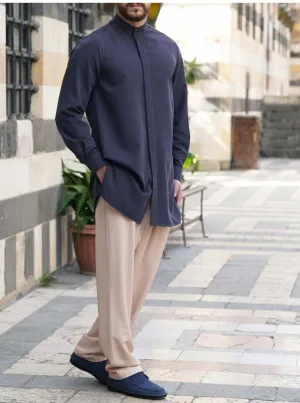 Pintucked Collar Shirt