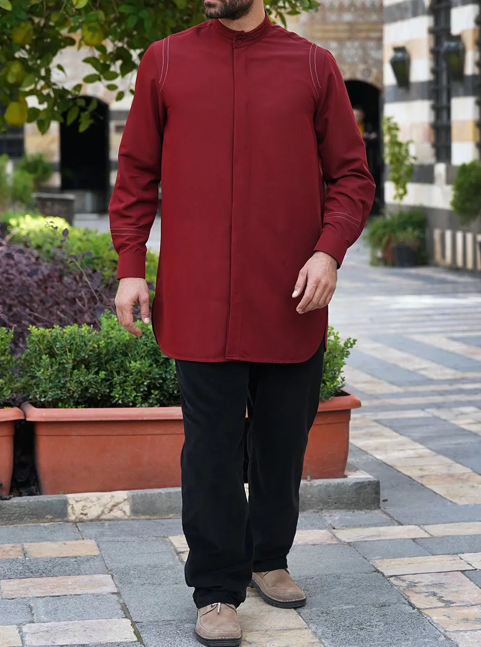 Pintucked Collar Shirt