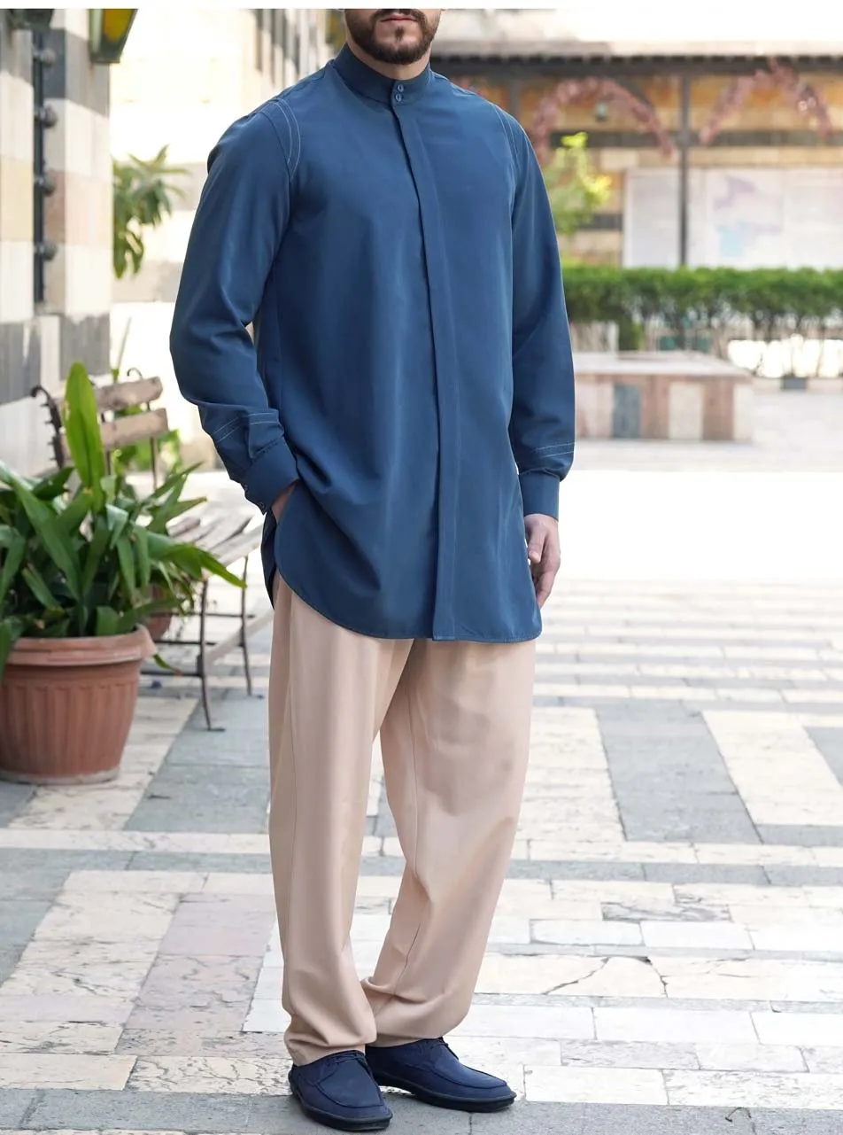 Pintucked Collar Shirt
