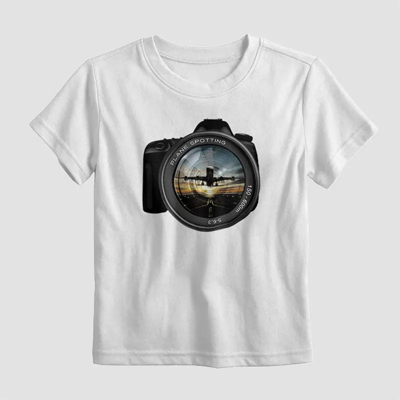 Plane Spotting Lens - Kids T-Shirt