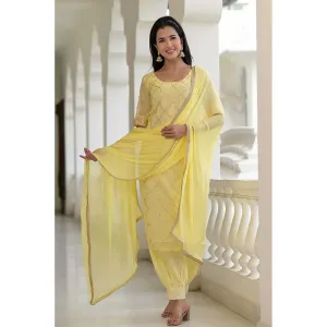 Rangpur Yellow Gota Suit - Set of 3