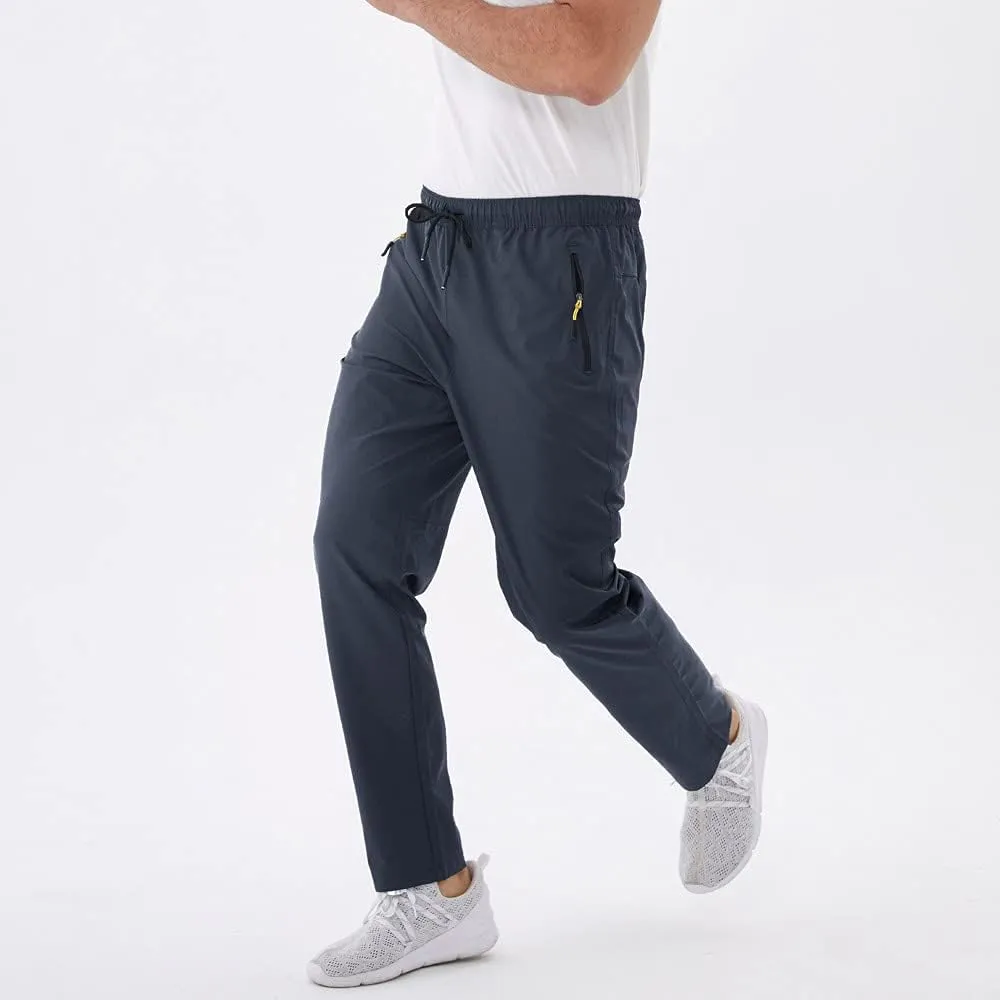 Rapoo Men's Lightweight Pants with Zipper Pockets Quick Dry Workout Athletic Travel Pants