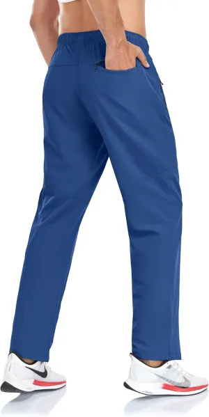 Rapoo Men's Lightweight Pants with Zipper Pockets Quick Dry Workout Athletic Travel Pants