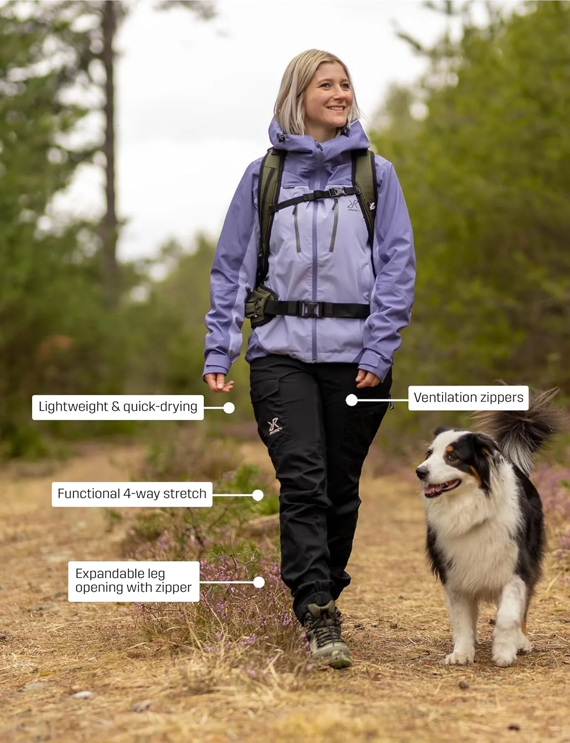 RevolutionRace Rambler Lightweight Pro Pants for Women, Lightweight Outdoor and Hiking Pants