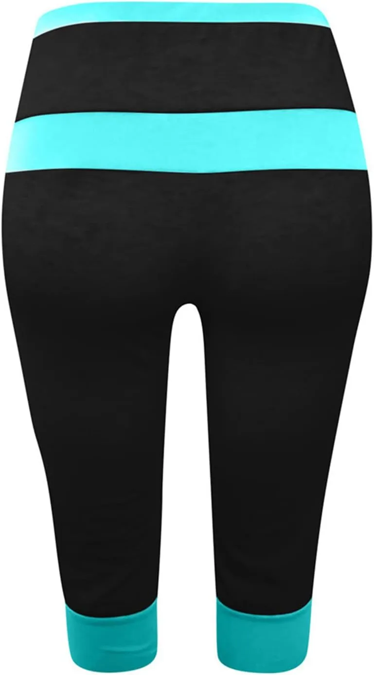RKSTN Womens Capris for Summer 2025 Casual Yoga Gym Capri Leggings with Drawstring Shorts High Waisted Cropped Beach Pants