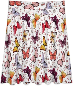 Roses Denim Printed Long Skirts Womens High Waisted Ruffled Midi Skirt Travel Vacation Fall Skirt Home Casual Bottoms