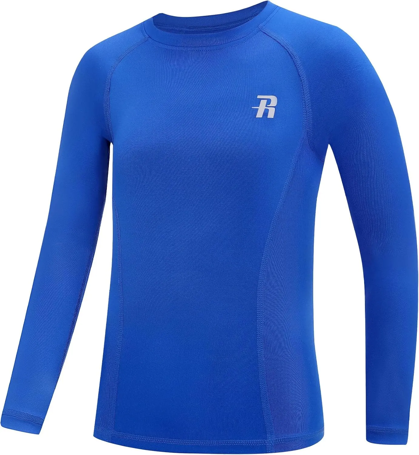 Runhit Boys Compression Shirt Kids Long Sleeve Athletic Undershirt Youth Quick Dry Base Layer for Football Baseball