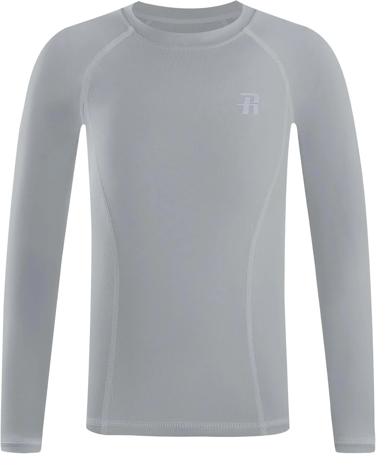 Runhit Boys Compression Shirt Kids Long Sleeve Athletic Undershirt Youth Quick Dry Base Layer for Football Baseball