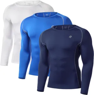 Runhit Compression Shirts for Men Long Sleeve Cool Dry Athletic Workout Tee Shirts Fishing Sun Shirts Sports Thermal Tights