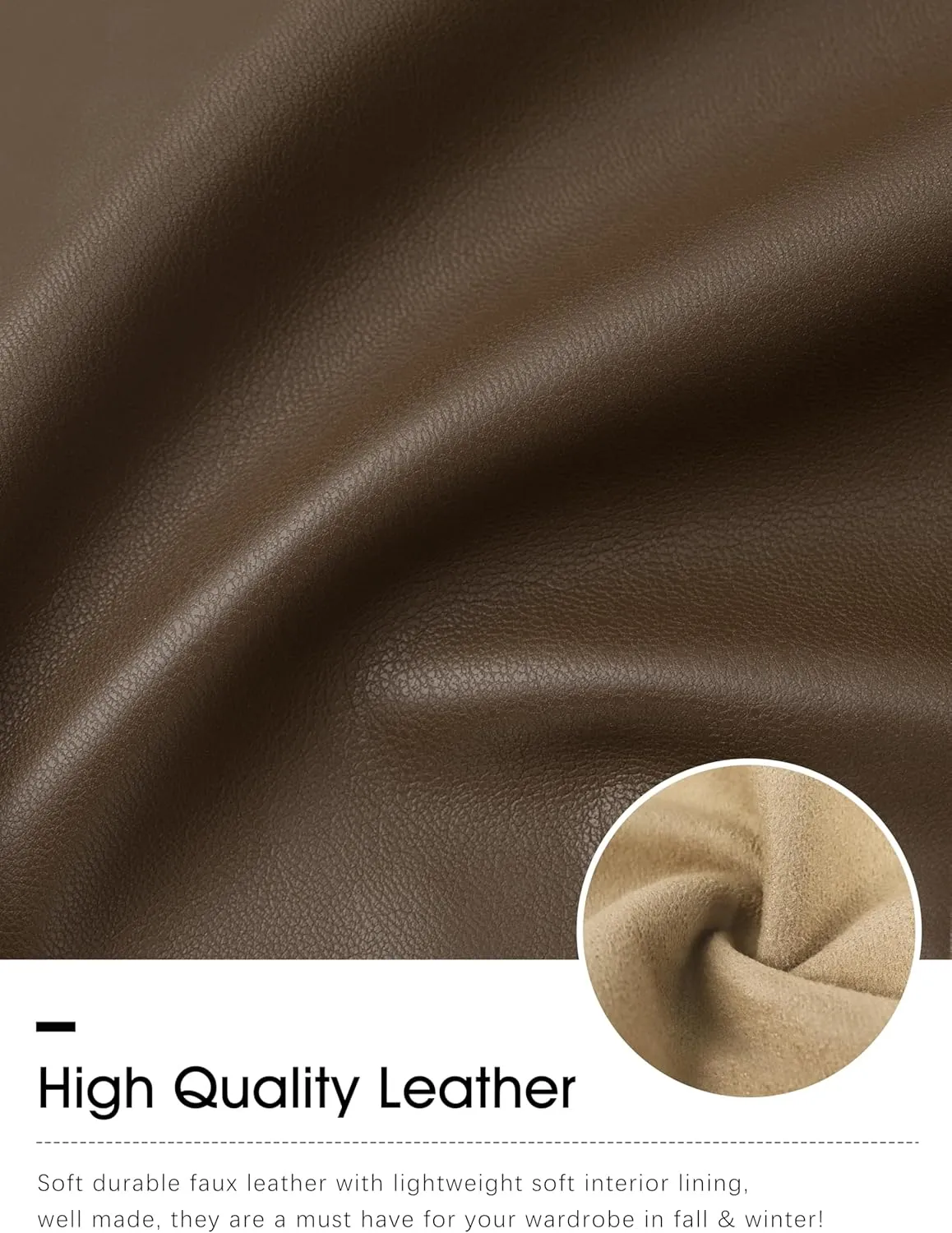 SANTINY Women's Faux Leather Pants High Waisted Straight Leg Cropped Ankle Trousers Vegan Matte Pleather Pants for Women