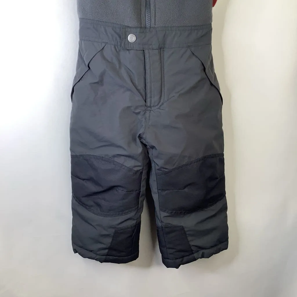 Size 2: Snozu Black Fleece Upper Snow Bibs