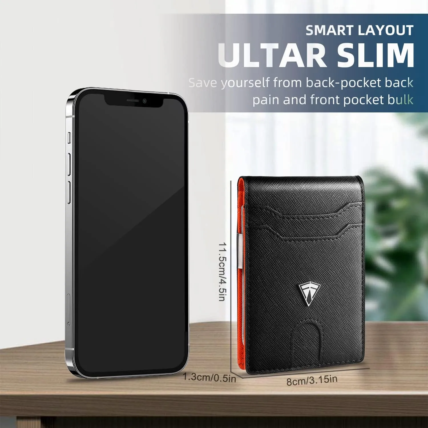 Slim Minimalist Front Pocket RFID Blocking Leather Wallets for Men and Women | Multiple Credit/Debit Card Holder | Thin Wallets for Boy Girl | Travel Friendly | Gifts For Him Her