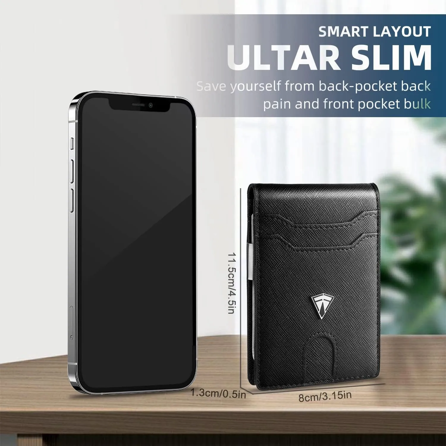 Slim Minimalist Front Pocket RFID Blocking Leather Wallets for Men and Women | Multiple Credit/Debit Card Holder | Thin Wallets for Boy Girl | Travel Friendly | Gifts For Him Her