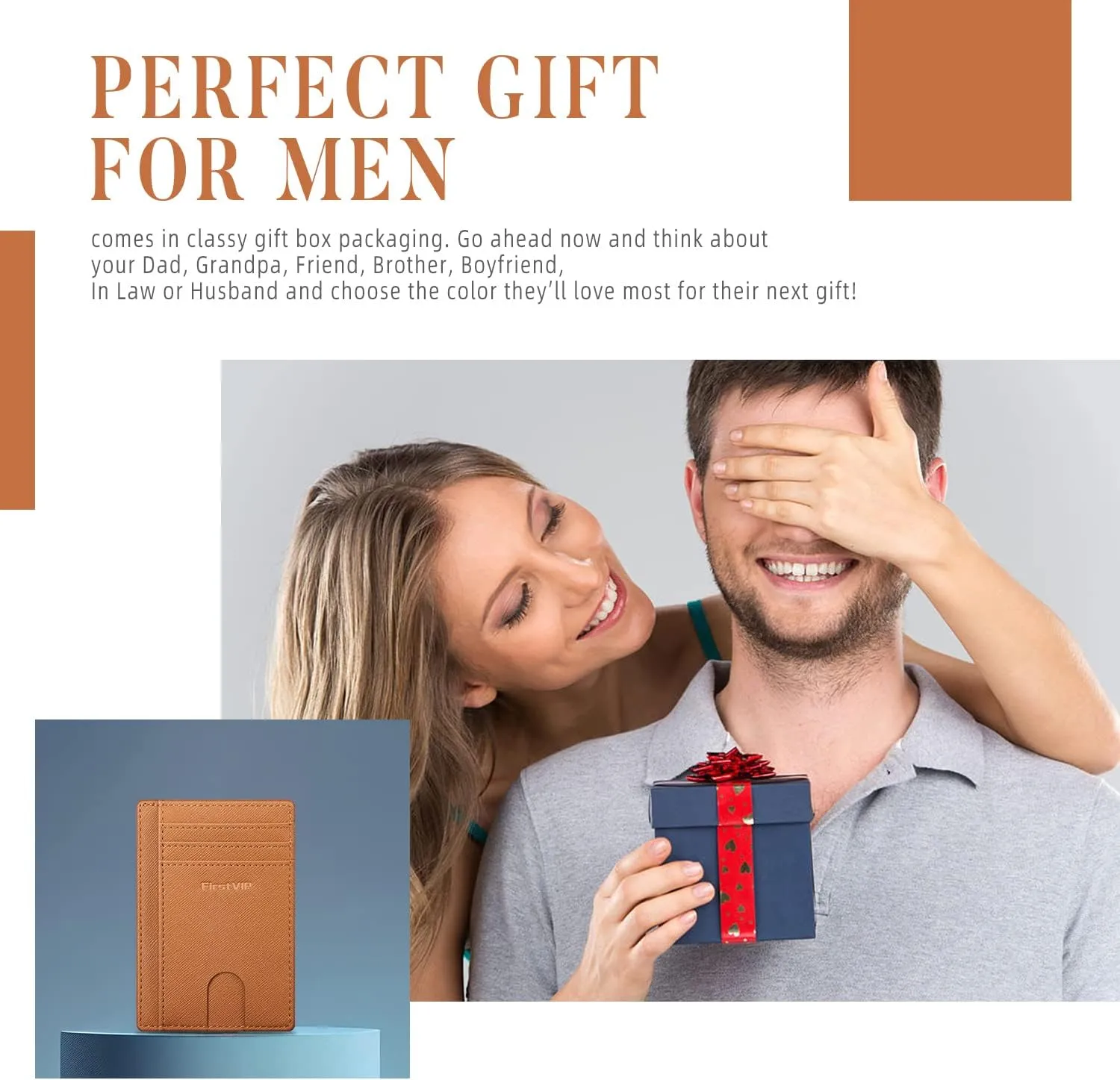 Slim Minimalist Front Pocket RFID Blocking Leather Wallets for Men and Women | Multiple Credit/Debit Card Holder | Thin Wallets for Boy Girl | Travel Friendly | Gifts For Him Her
