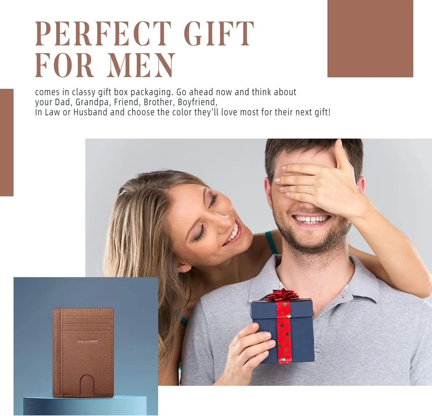Slim Minimalist Front Pocket RFID Blocking Leather Wallets for Men and Women | Multiple Credit/Debit Card Holder | Thin Wallets for Boy Girl | Travel Friendly | Gifts For Him Her