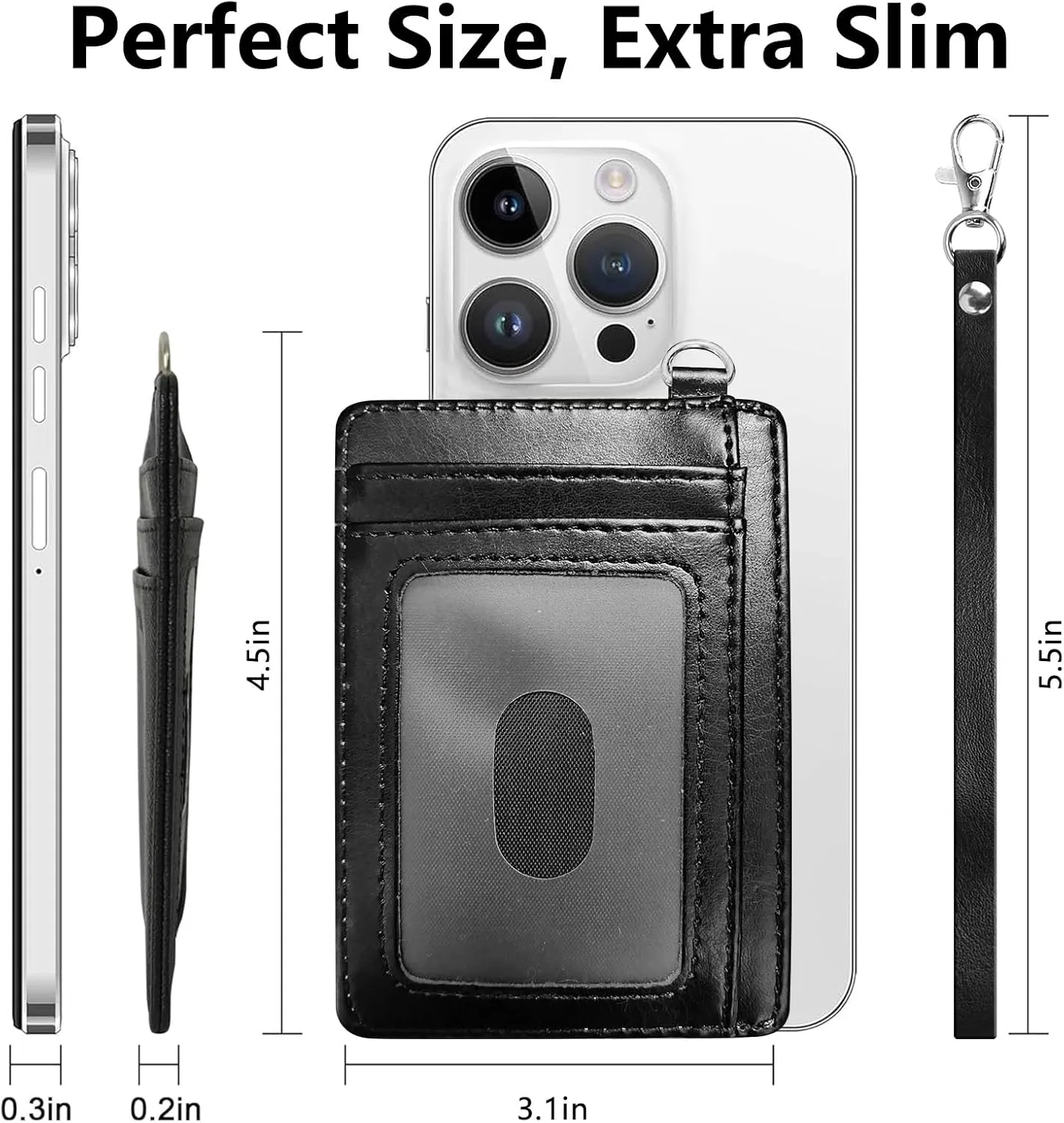 Slim Minimalist Wallet for Men Women Small Credit Card Holder Wallet Front Pocket RFID Blocking Wallets Travel Thin Card Case with ID Window Card Organizer & Wristlet,Art Panda Exercise