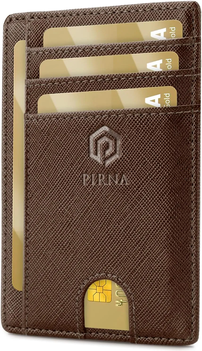Slim Wallet for Men, RFID Blocking Minimalist Credit Card Holder  Thin Men's Wallets for Back & Front Pocket with Gift Box