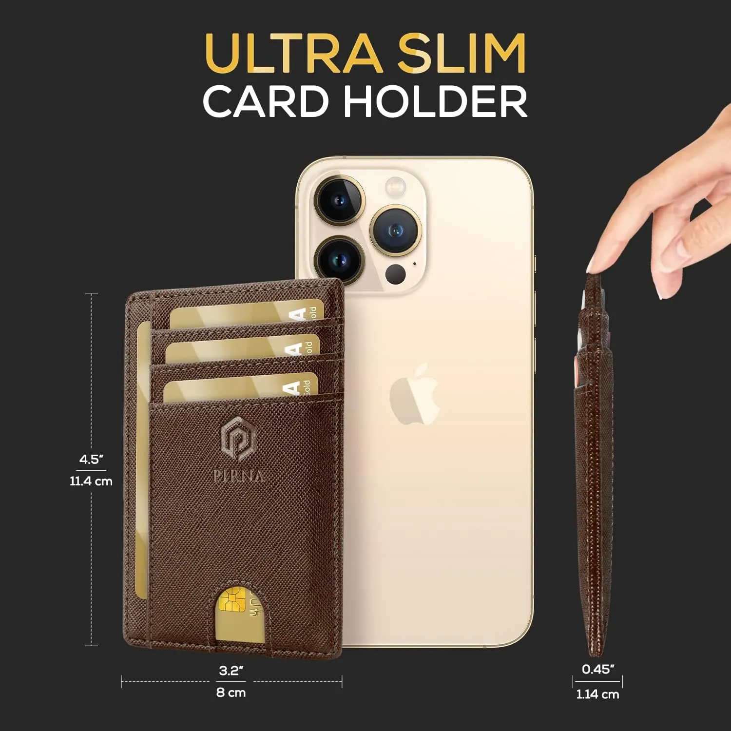 Slim Wallet for Men, RFID Blocking Minimalist Credit Card Holder  Thin Men's Wallets for Back & Front Pocket with Gift Box