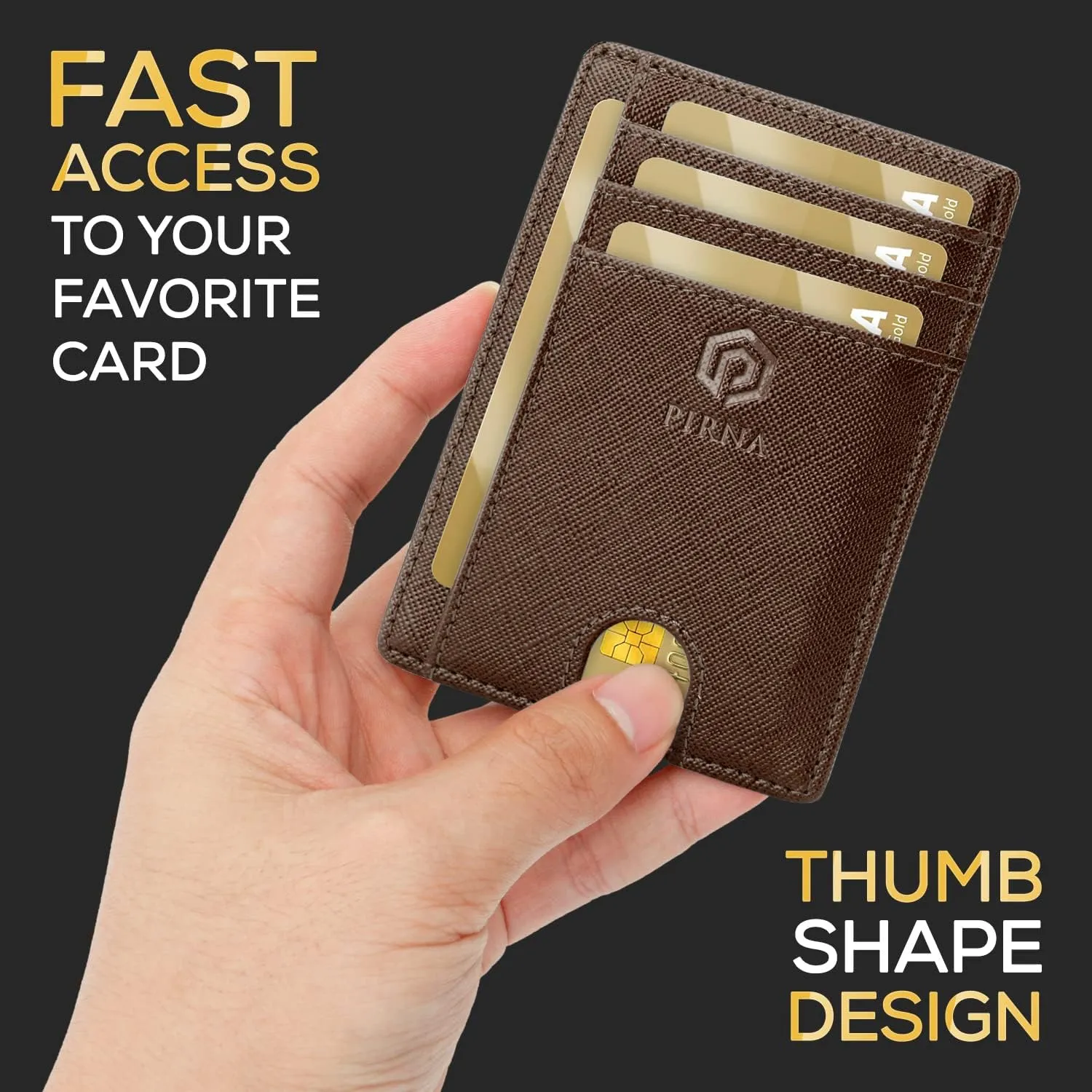 Slim Wallet for Men, RFID Blocking Minimalist Credit Card Holder  Thin Men's Wallets for Back & Front Pocket with Gift Box
