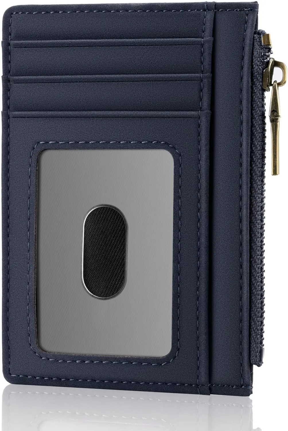 Slim Wallet for Women, Leather RFID Blocking Credit Card Holder Front Pocket Minimalist Wallet for Women Men