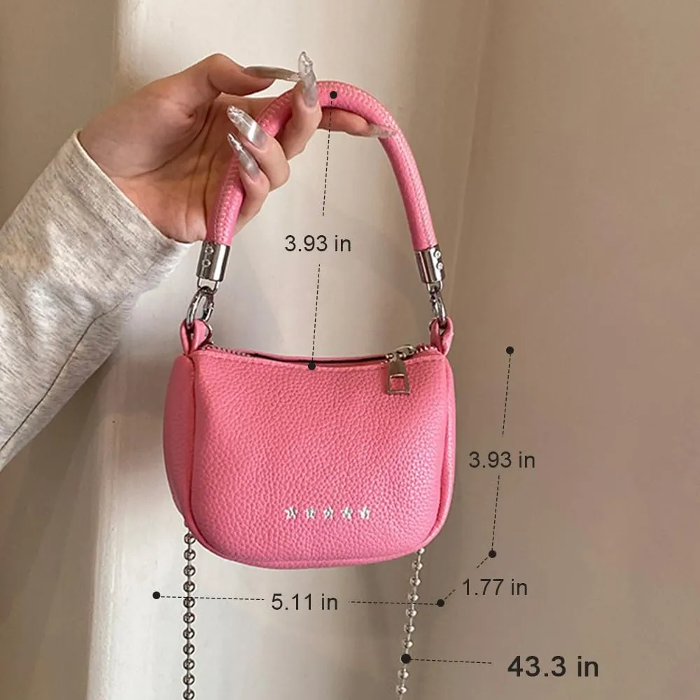 Small Handbag,Minimalist Retro Saddle Bag Chain Shoulder Bag, Casual Crossbody Bag Purse Wallet for Women Girl