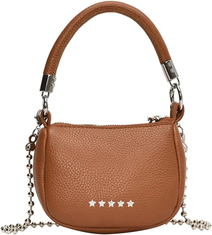 Small Handbag,Minimalist Retro Saddle Bag Chain Shoulder Bag, Casual Crossbody Bag Purse Wallet for Women Girl