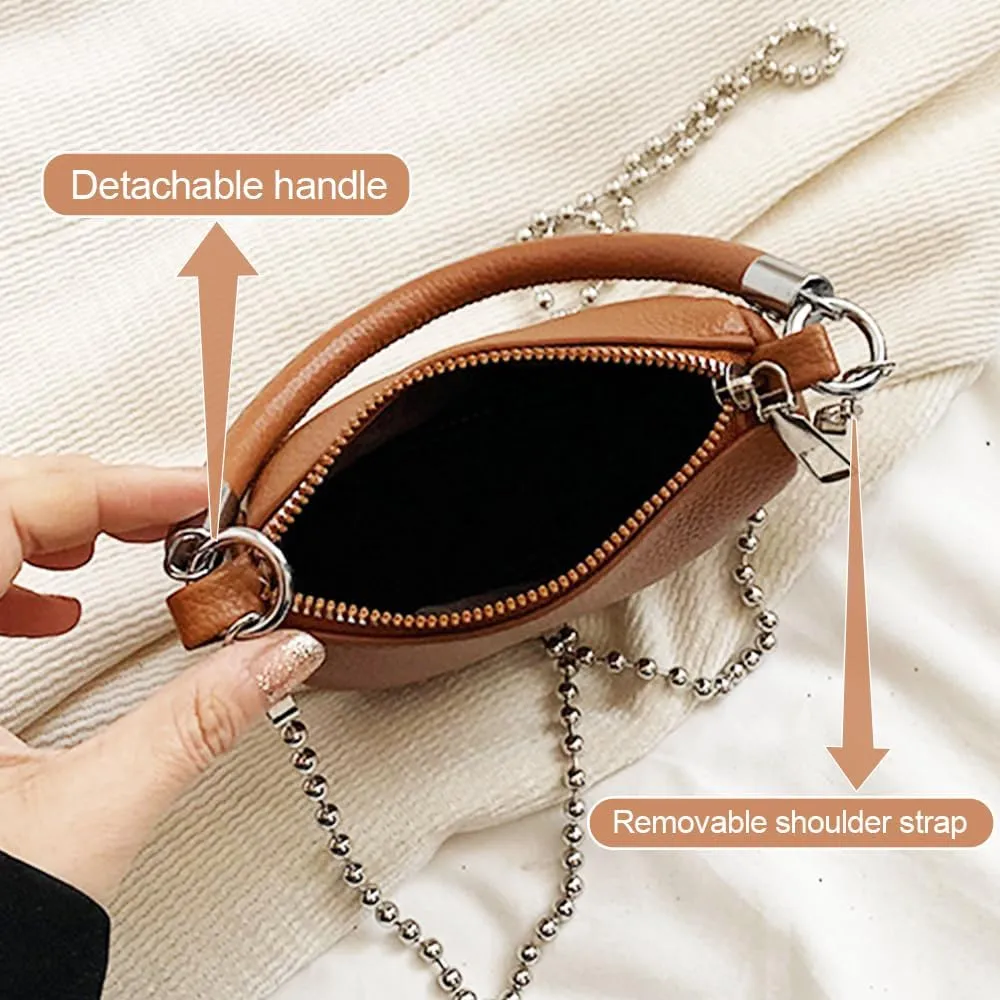 Small Handbag,Minimalist Retro Saddle Bag Chain Shoulder Bag, Casual Crossbody Bag Purse Wallet for Women Girl