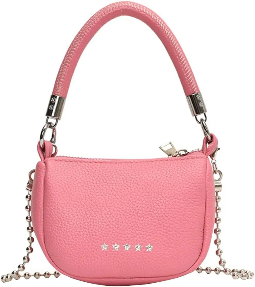 Small Handbag,Minimalist Retro Saddle Bag Chain Shoulder Bag, Casual Crossbody Bag Purse Wallet for Women Girl