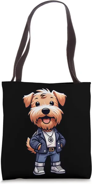 Soft Coated Wheaten Terrier Dog Cool Jacket Outfit Dog Mom Tote Bag