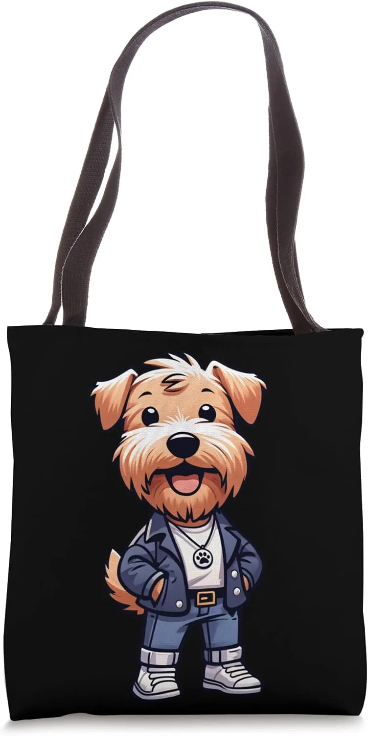 Soft Coated Wheaten Terrier Dog Cool Jacket Outfit Dog Mom Tote Bag