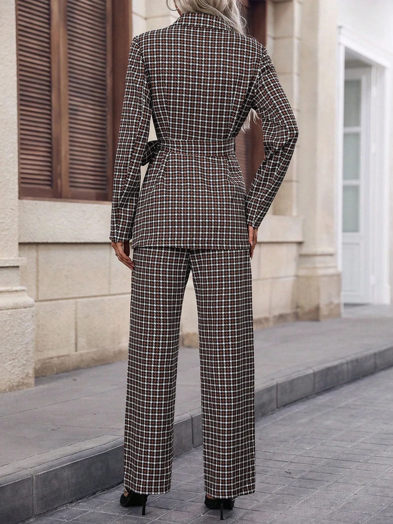 Solid Knot Side Blazer & Pants