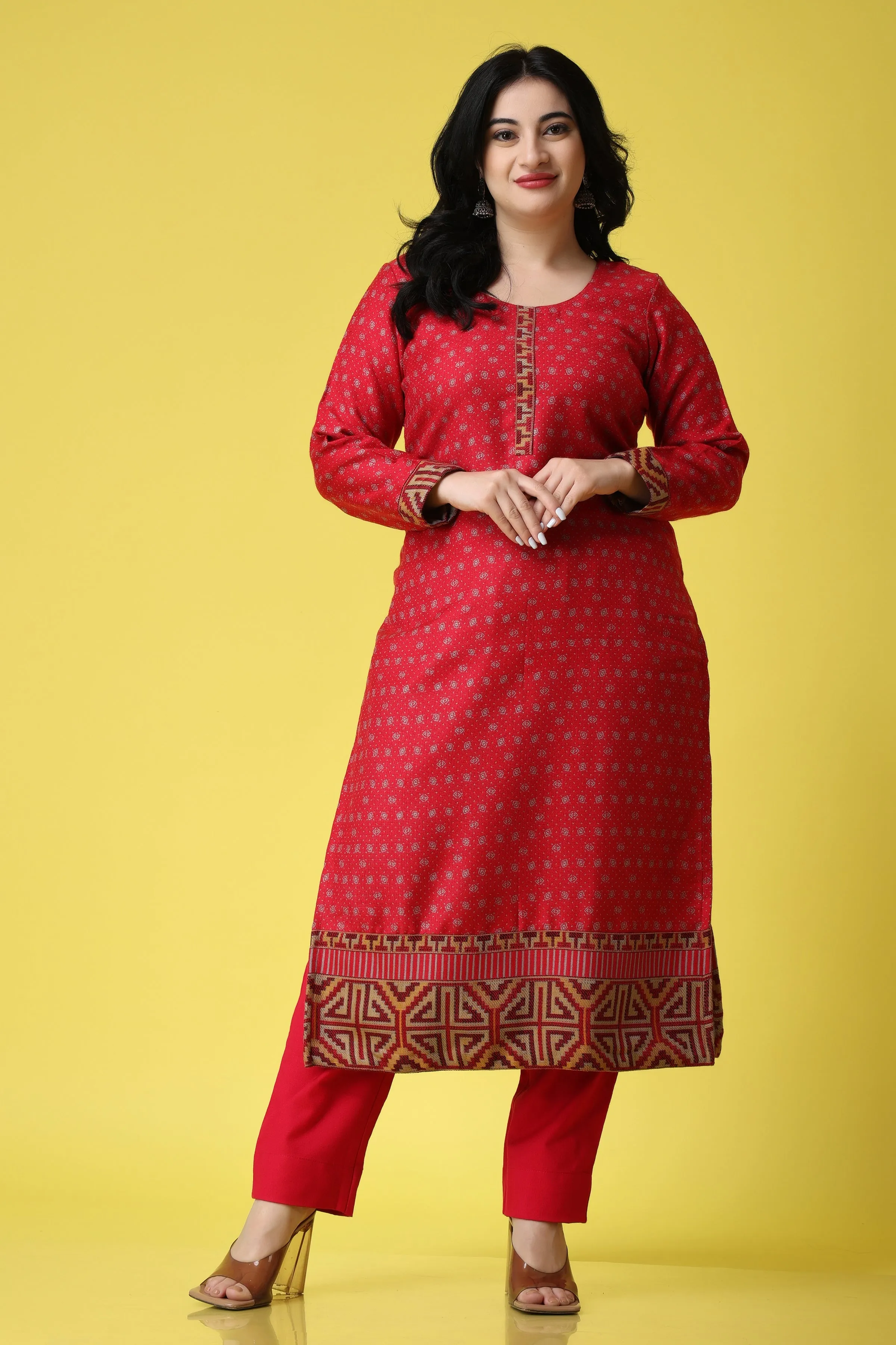 Spicy Touch Woollen Kurta Set