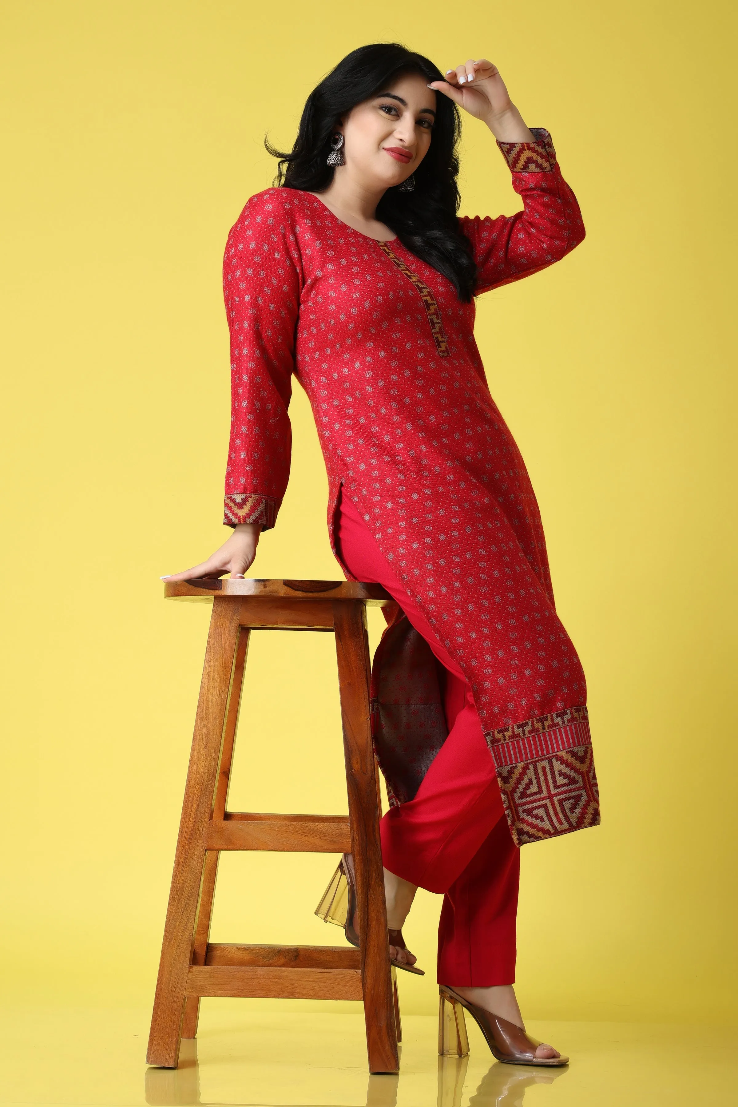 Spicy Touch Woollen Kurta Set