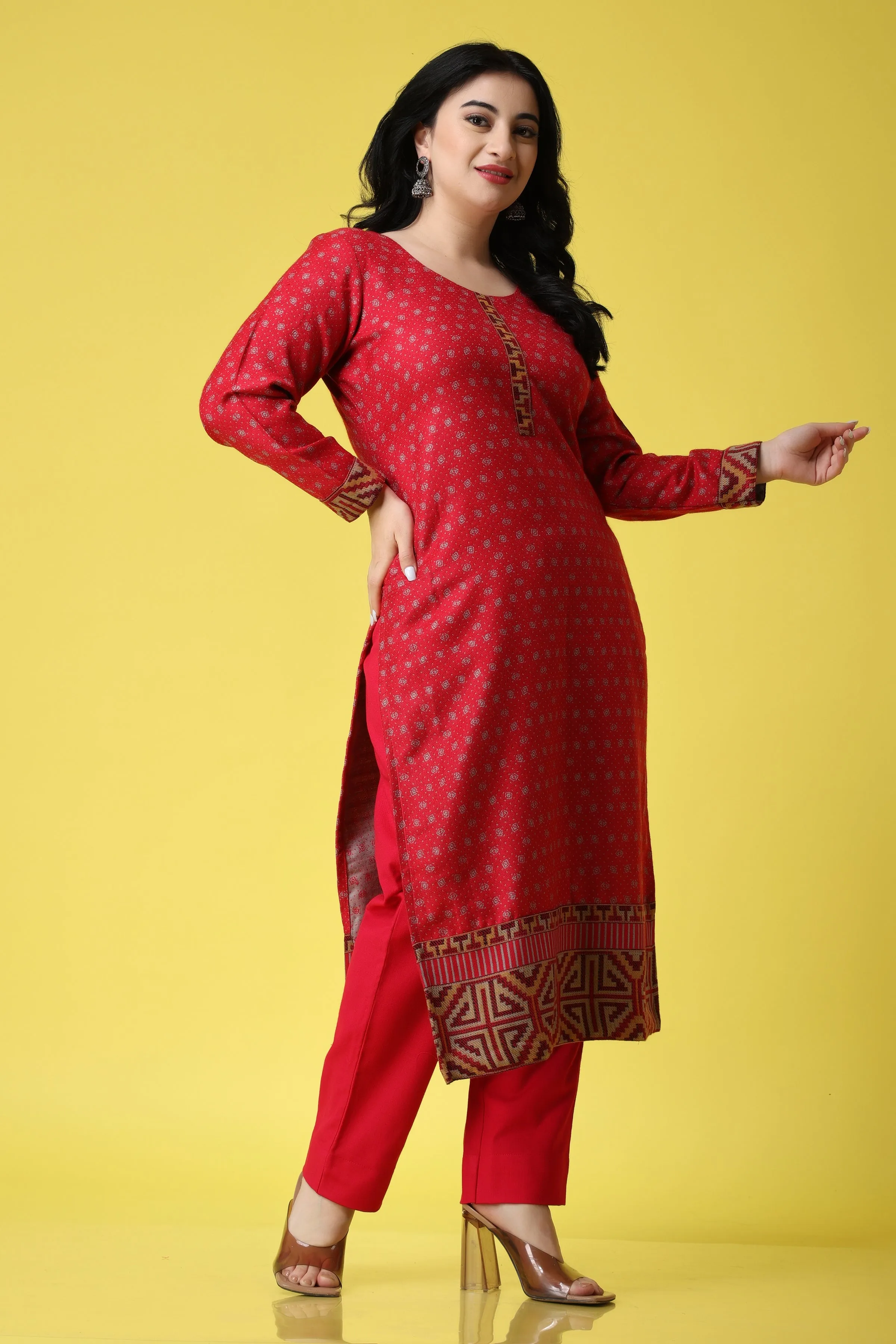 Spicy Touch Woollen Kurta Set