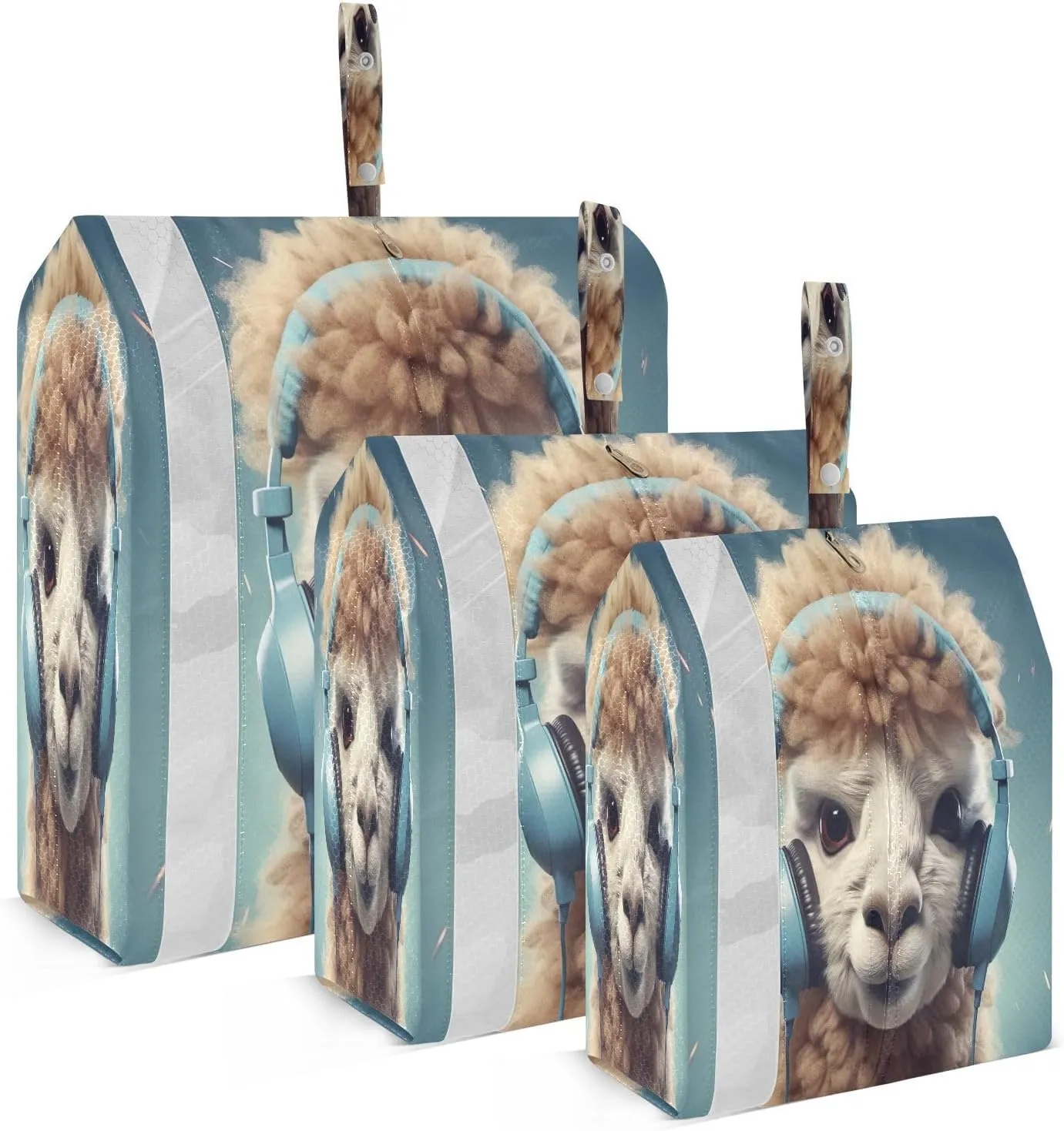 SPRIPORT Alpaca Cute 3 Set Compression Packing Cubes for Travel Lightweight Luggage Organizer Bags for Carry on Suitcase Luggage Cubes for Vacation Woman Man Clothes