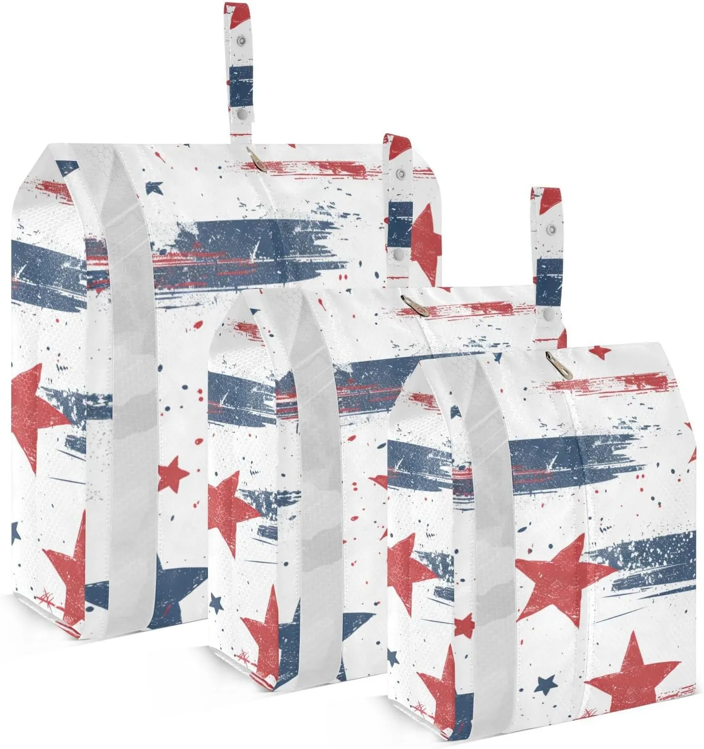 SPRIPORT American Stars 3 Set Compression Packing Cubes for Travel Lightweight Luggage Organizer Bags for Carry on Suitcase Travel Accessories for Vacation Woman Man Clothes