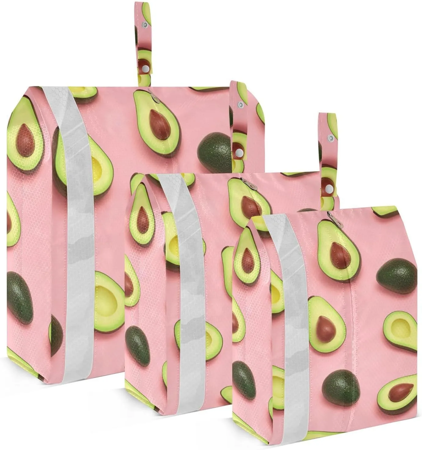 SPRIPORT Avocado Green Fruit 3 Set Compression Packing Cubes for Travel Lightweight Luggage Organizer Bags for Carry on Suitcase Travel Cubes for Vacation Man Woman Clothes