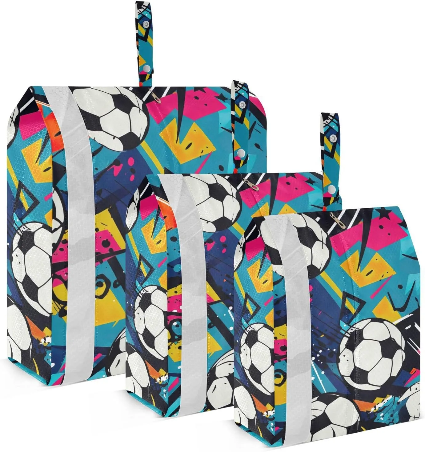 SPRIPORT Balls Football Soccer 3 Set Compression Packing Cubes for Travel Lightweight Luggage Organizer Bags for Carry on Suitcase Travel Accessories for Vacation Woman Man Clothes