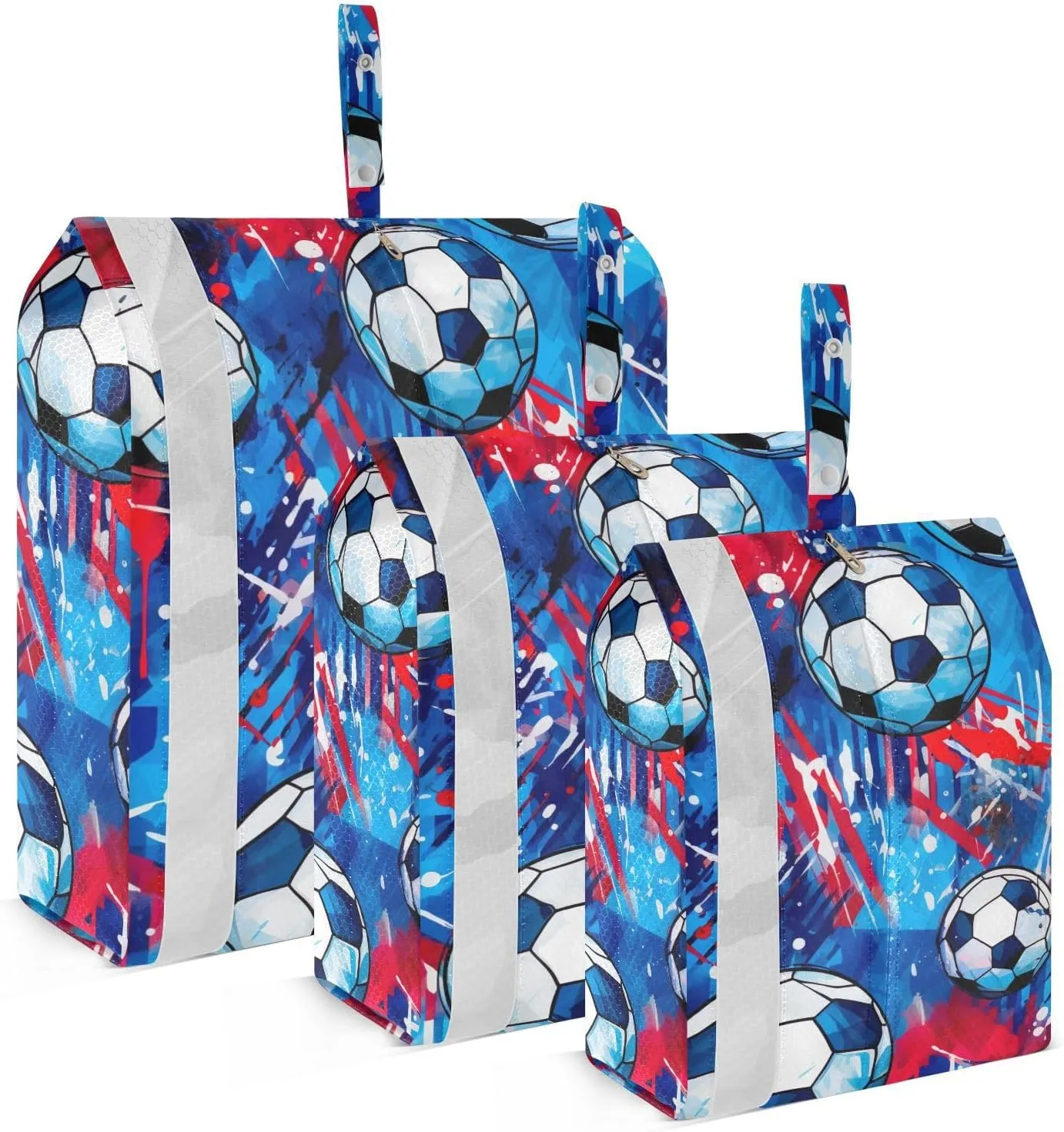 SPRIPORT Balls Football Sport Soccer 3 Set Compression Packing Cubes for Travel Lightweight Luggage Organizer Bags for Carry on Suitcase Travel Accessories for Vacation Woman Man Clothes