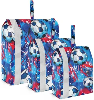 SPRIPORT Balls Football Sport Soccer 3 Set Compression Packing Cubes for Travel Lightweight Luggage Organizer Bags for Carry on Suitcase Travel Accessories for Vacation Woman Man Clothes