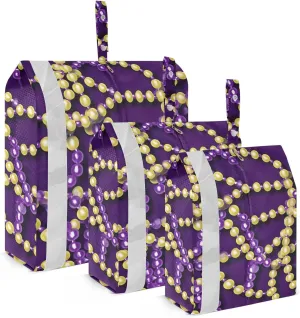 SPRIPORT Bead Mardi 3 Set Compression Packing Cubes for Travel Lightweight Luggage Organizer Bags for Carry on Suitcase Luggage Cubes for Man Woman Clothes